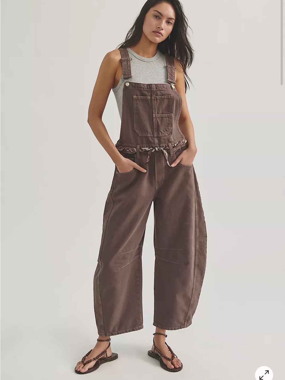 Free People We The Free Good Luck Barrel Overalls
